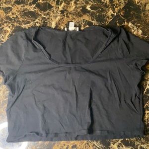 Black Crop Top T-Shirt.